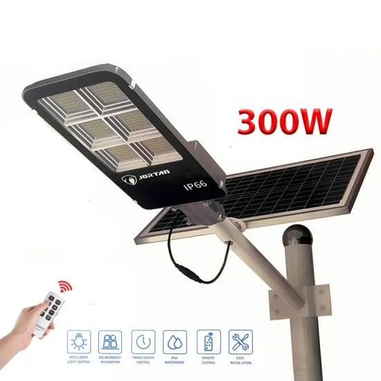 Соларна лампа с панел и стойка 300W - Улично осветление