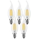 5 БРОЯ ДИМИРУЕМА LED FILAMENT ЛАМПА FLAME 5W E14 2700K