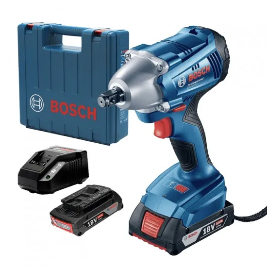 Bosch Гайковерт акумулаторен ударен 18 V, 3 Ah, 250 Nm, 1/2", GDS 250 Li - Винтоверти