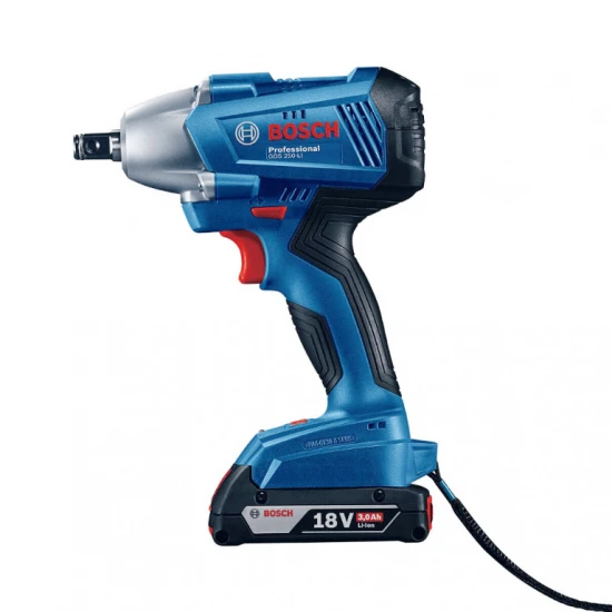 Bosch Гайковерт акумулаторен ударен 18 V, 3 Ah, 250 Nm, 1/2", GDS 250 Li - Винтоверти