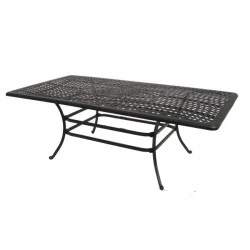 Алуминиева маса DS-ML213112TT Cast aluminium (за 8 човека), 213х112х73см., черна