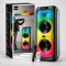Bluetooth караоке тонколона Brodu BTS-1387 с RGB Flame ефект, 2 × 10", безжичен микрофон и дистанционно