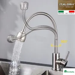 Висококачествена Батерия ITALOMIX JST-W, Самостояща С Гъвкаво Рамо И Душ Функция