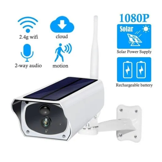 СОЛАРНА ВОДОУСТОЙЧИВА WIFI КАМЕРА FULL HD БЕЗЖИЧНА, БЕЗКАБЕЛНА, ВЪНШЕН МОНТАЖ - ЧЕРЕН НОЕМВРИ С ОФЕРТИ ДО -60