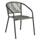 Градински Стол MY GARDEN SC-036, Ратан с метална рамка PE , 54х63х74см., Сив