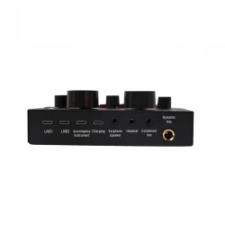 СМЕСИТЕЛ МИКСЕР С ЦИФРОВА АУДИО КАРТА ЗА КОМПЮТЪР ТЕЛЕФОН V8 USB С БАТЕРИЯ