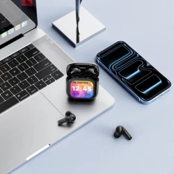 СЛУШАЛКИ БЕЗЖИЧНИ С МИКРОФОН БЛУТУТ LCD ДИСПЛЕЙ XO X50