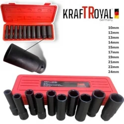 Комплект ударни вложки 10Ч 1/2 10-24мм KRAFTROYAL