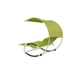 Модерен шезлонг тип легло My Garden Steel Alpha MT030017_green, 200 x 141 x 178 см