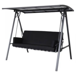 Градинска 3-местна люлка с покрив от поликарбонат MY GARDEN ZRSW8111P, 194х120х173см.