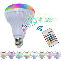 МУЗИКАЛНА LED КРУШКА С Bluetooth И ВИСОКОГОВОРИТЕЛ