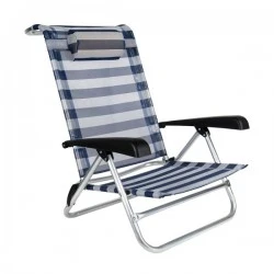 Плажен стол My Garden ZRC023-19, 47 x 52 x 77 см, черно райе
