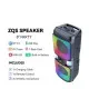 Преносима Bluetooth тонколона QS8268 с 2х8 инча говорители и 2 безжични микрофона