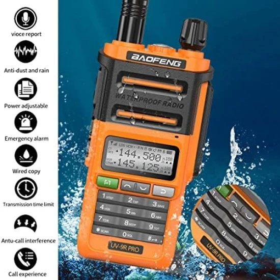 Професионална водоустойчива радиостанция Baofeng UV-9R Pro