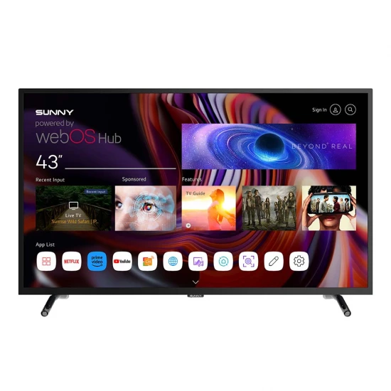 Smart Телевизор Sunny  43" (109cm) FHD  , WebOS , Frameless , DVB-T2/C/S2, DLED