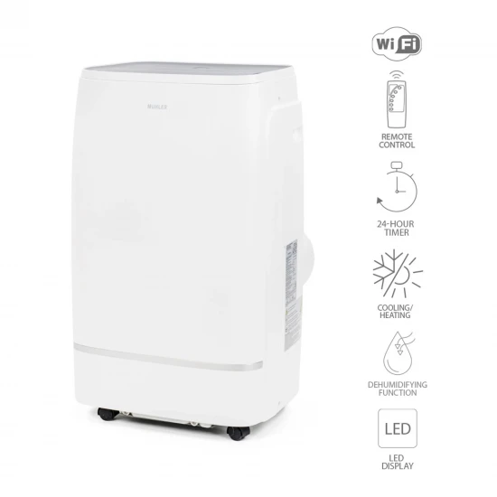 Мобилен климатик Muhler MPAC12-CH-WIFI, 12000BTU, охл. и отопл., WIFI