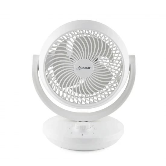 Вентилатор настолен 8'' Diplomat DFX-636, 50W, 3D циркулация, механично управление