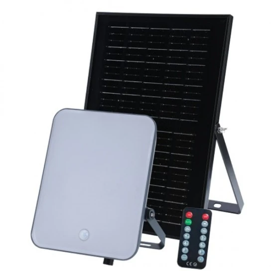 Соларен прожектор LEDMAX 100W, 1500lm CCT с панел 7W, батерии 2000mAh