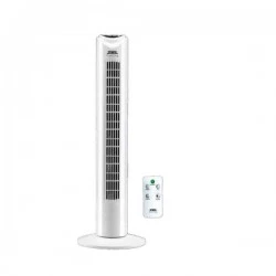 Вентилатор кула Ziel с дистанционно управление, 45 W, Бял, 81 см