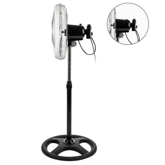 Вентилатор на стойка 16''Muhler FM-6136D 3in1, 50W, индустриален, на стойка, стена, под