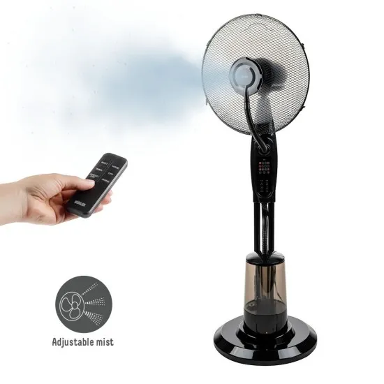 Вентилатор с водна мъгла 16'' Muhler MF-1609RC, 75W, LED, дистанционно