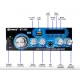 Домашен блутут аудио усилвател BT-502 - USB,FM,TFT,BLT, 2x30W, 220VAC