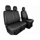 2+1 Тапицерия от еко кожа за предни седалки за Iveco Daily 2015+, черна, 7 части
