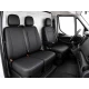 2+1 Тапицерия от еко кожа за предни седалки за Iveco Daily 2015+, черна, 7 части