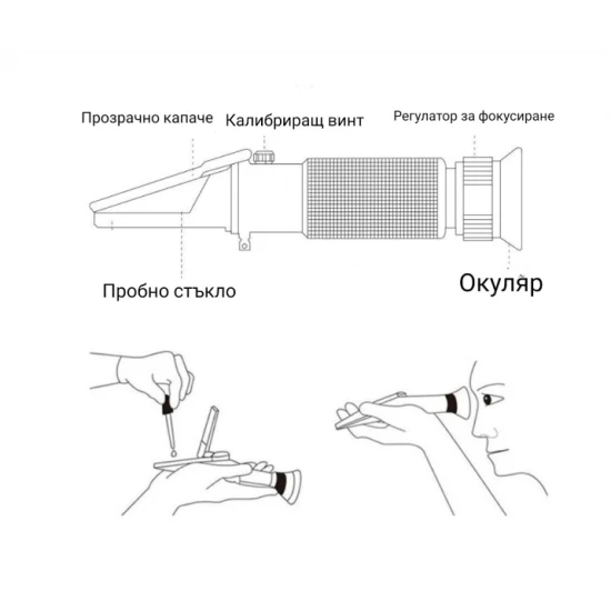 Професионален рефрактометър за захарност 0-32%