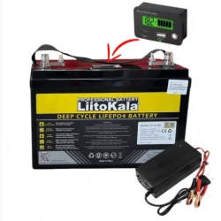 Тягов акумулатор 12V 120Ah със зарядно 20А LifePo4 LiitoKala