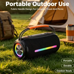 Безжична Bluetooth тонколона BoomBox 20W с RGB LED осветление